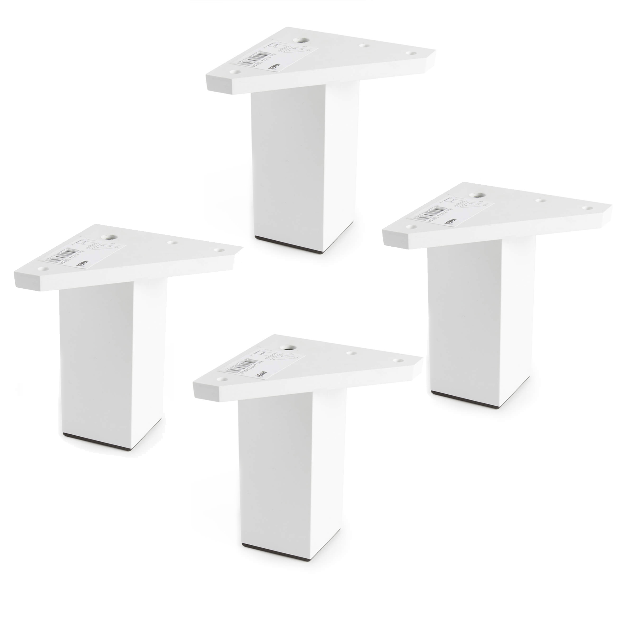 Pata para mueble rei 4972 | 42x42x100 mm | blanco | 4 uds.