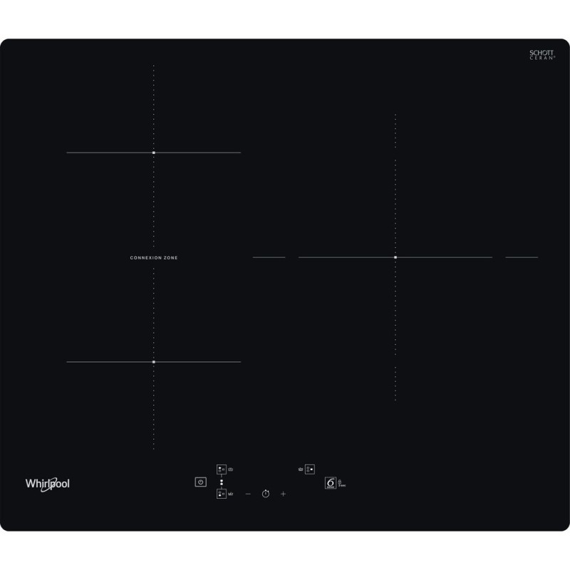 Inducción Whirlpool wbq4860ne 3 zonas 7.2 kw control touch