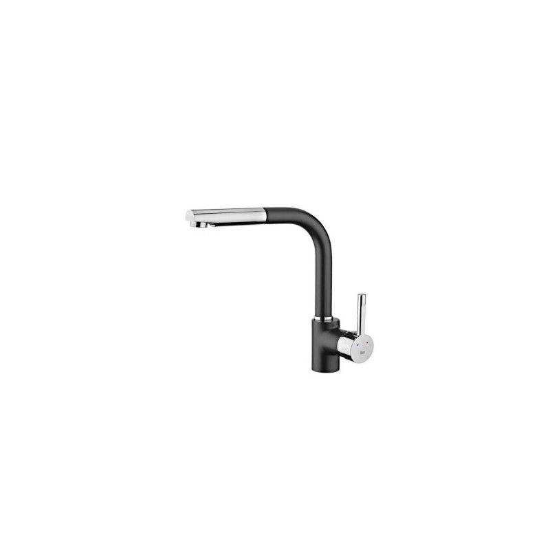 Grifo teka ark 938 n ext negro y cromo pintura anti huellas