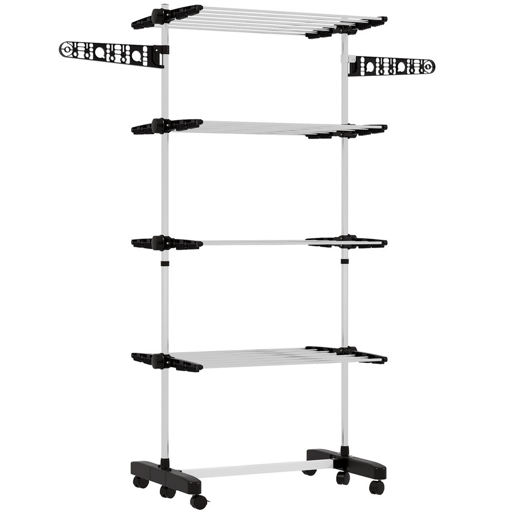 Tendedero vertical 142x55x172 cm abs, acero inoxidable Homcom