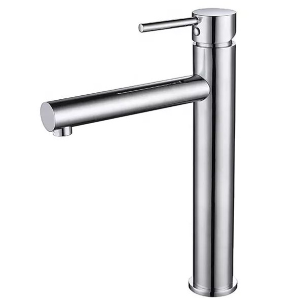 Grifo lavabo caño alto monomando, cromo