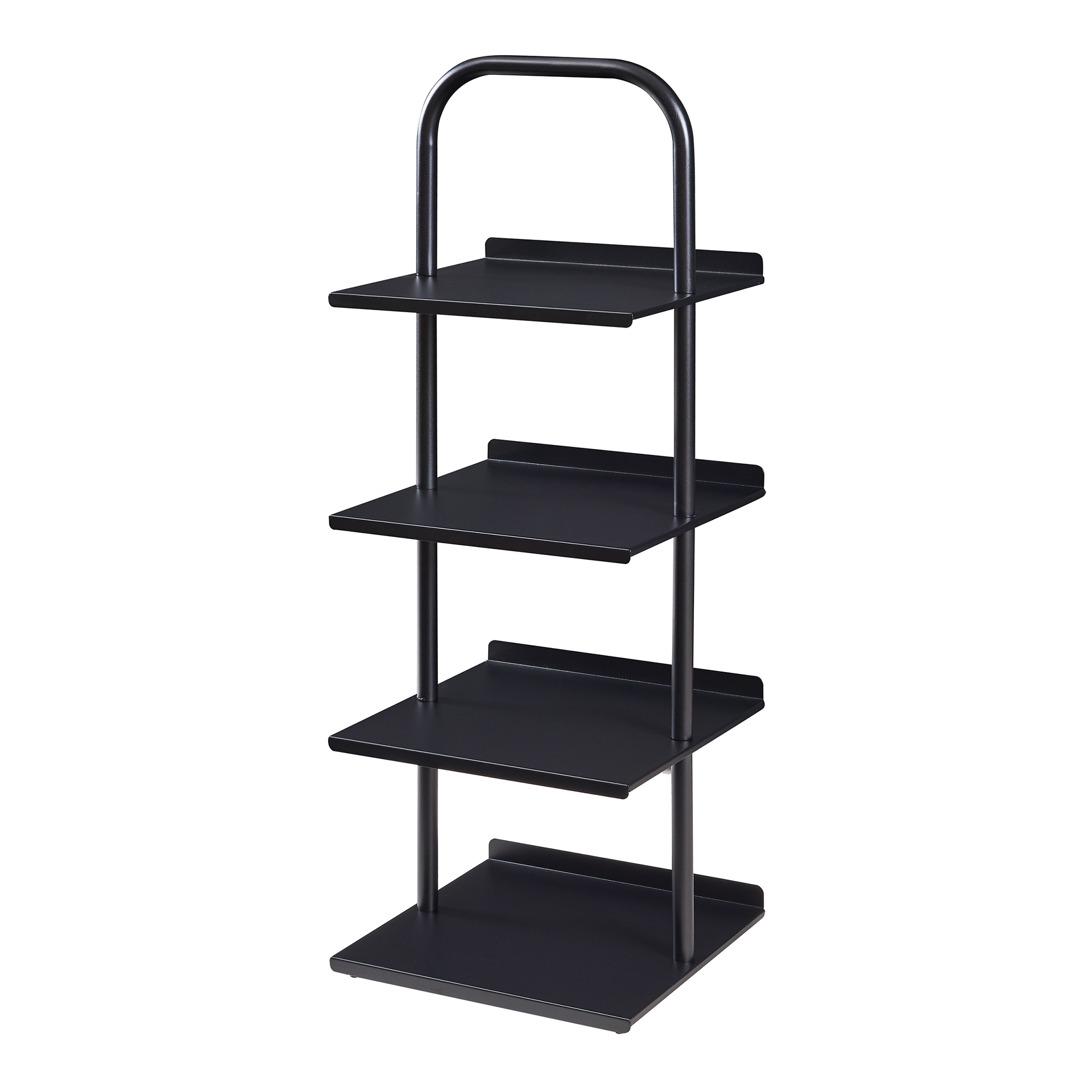 Zapatero poytya 4 niveles acero 96x34x32 cm negro [en.casa]