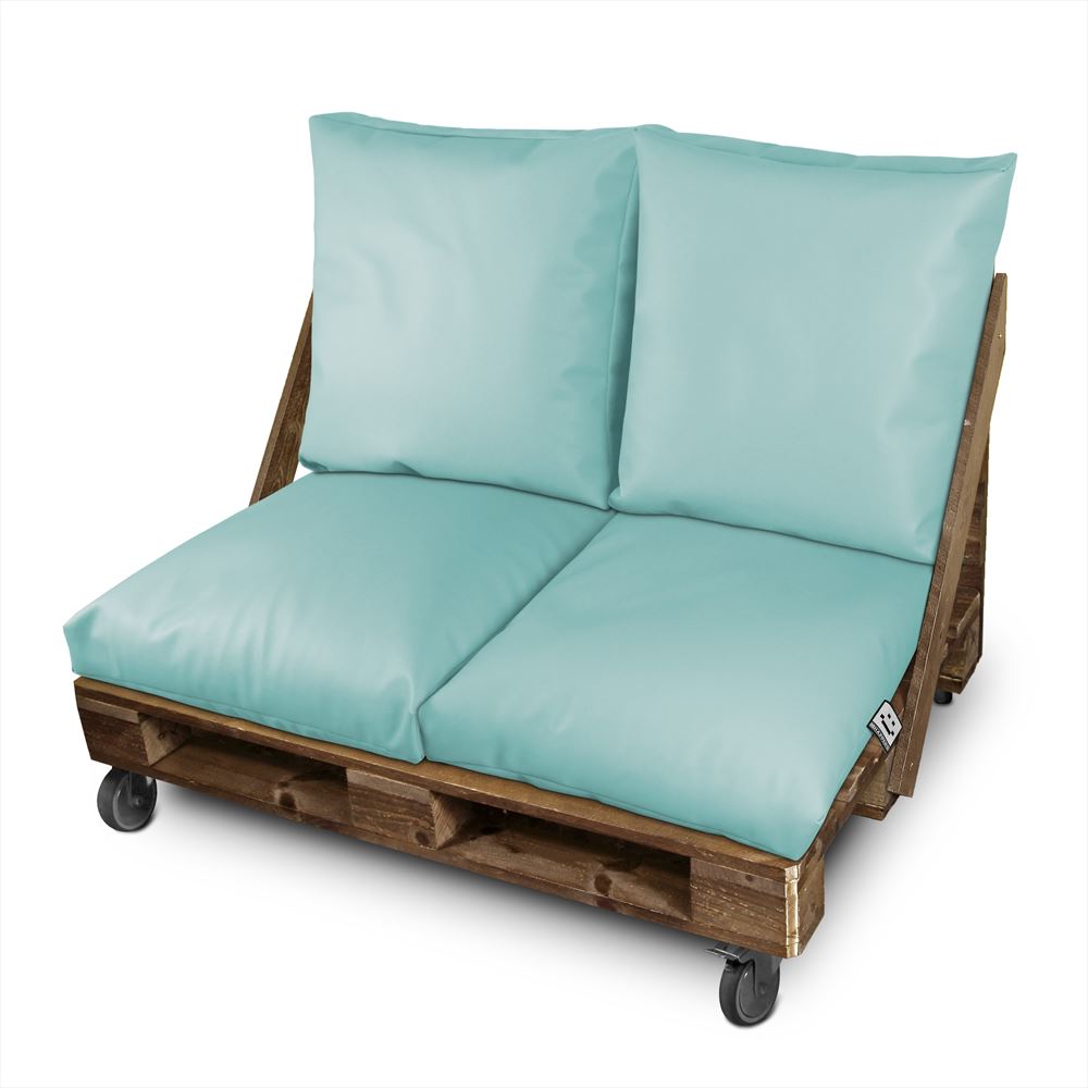 Cojín multiusos suelo o respaldo o asiento para palets exterior azul cielo