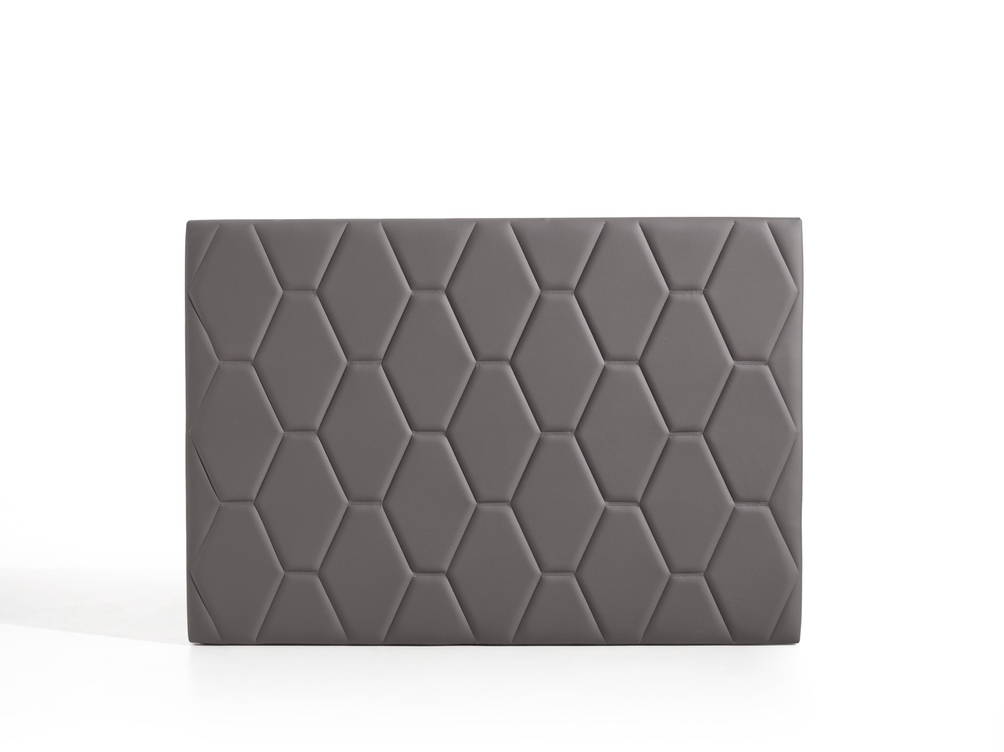Cabecero ágata para cama de 150 de polipiel gris 154x115x8. Matris