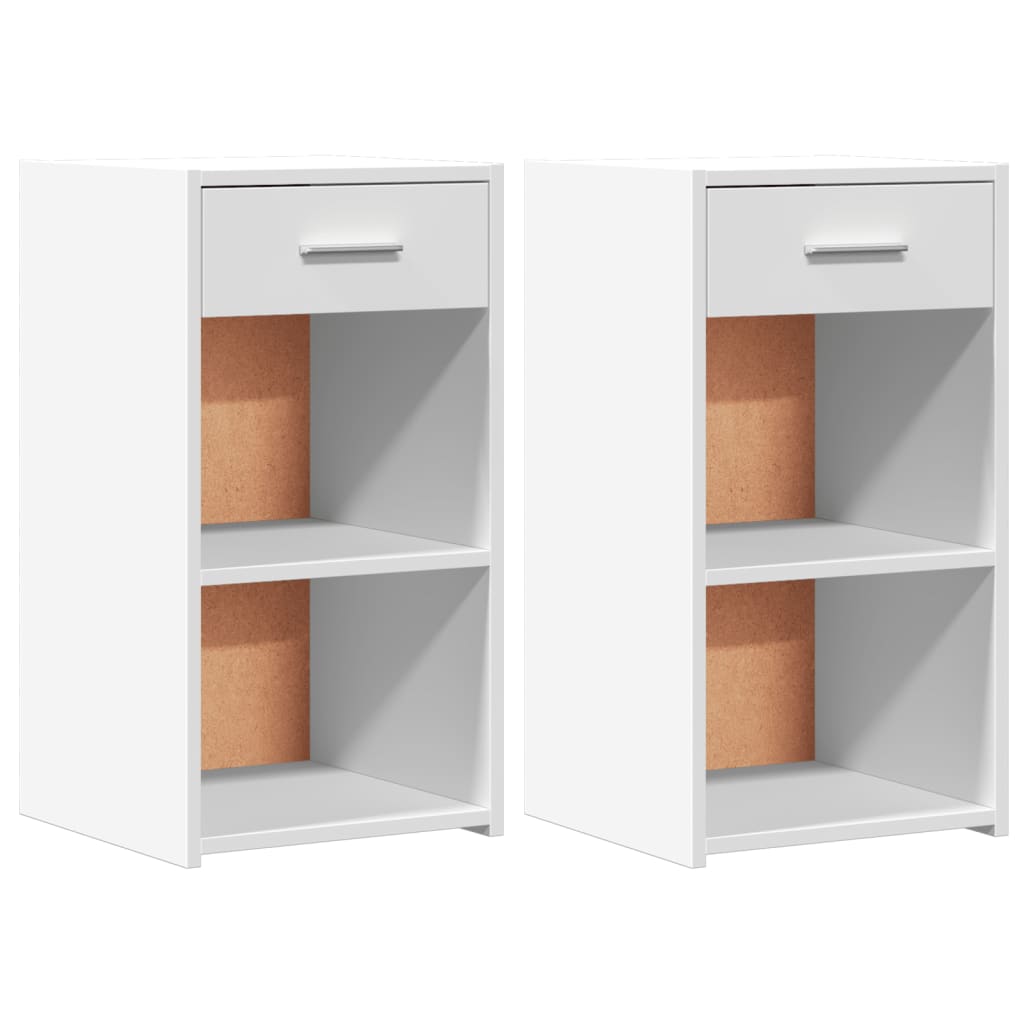 Casa lúmina - set de 2 mesita de noche blanco madeira 35 x 34 x 65 cm