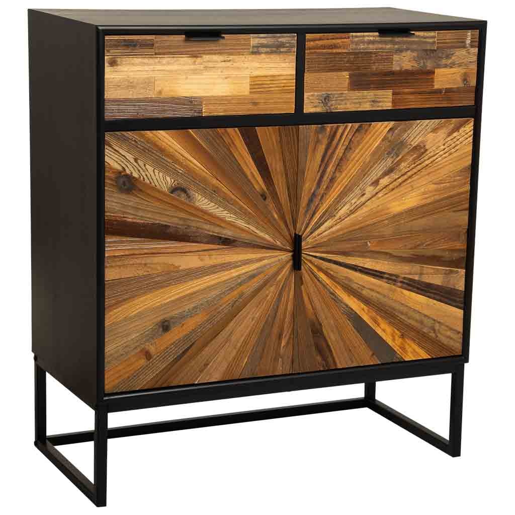 Aparador de madera recuperada marrón 80x39.5x89h cm