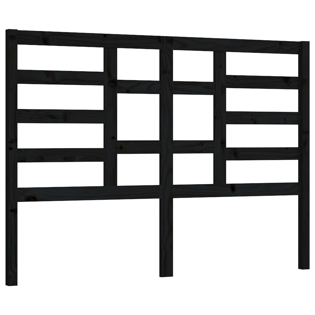 vidaXL cabecero de cama madera maciza de pino negro 166x4x104 cm