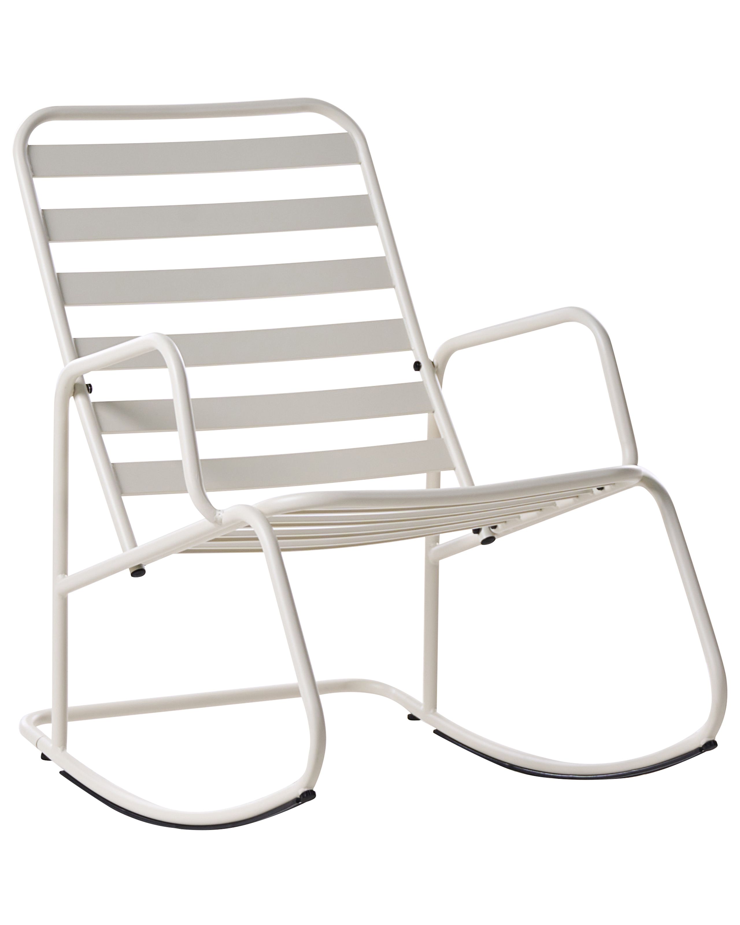 Mecedora de jardín turi metal blanco crema