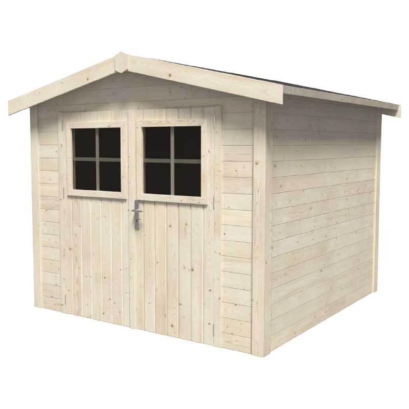 Cobertizo madera mano (19 mm, 230 x 234 cm, 5.36m²)