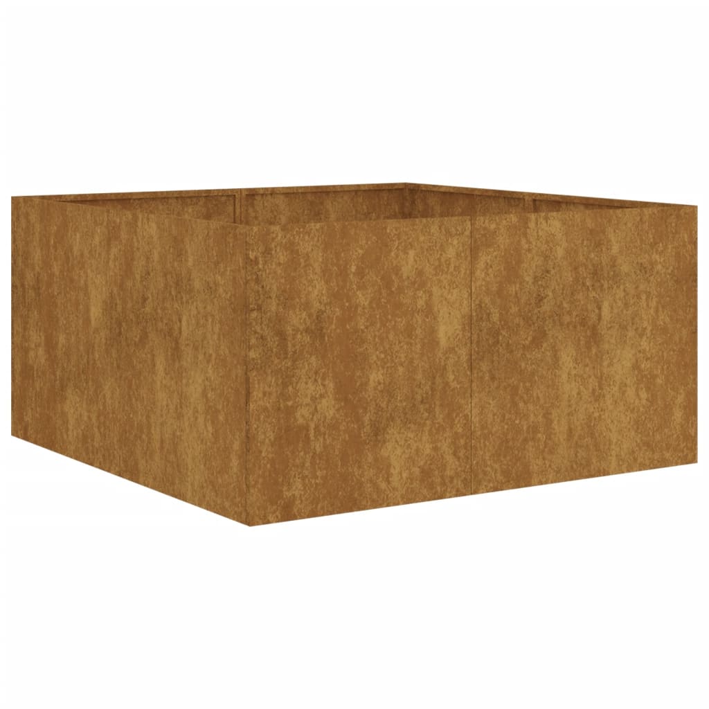 vidaXL jardinera de acero corten 80x80x40 cm