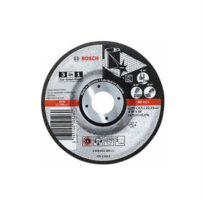 Disco de corte 3 en 1 125x22,23x2,5 2608602389