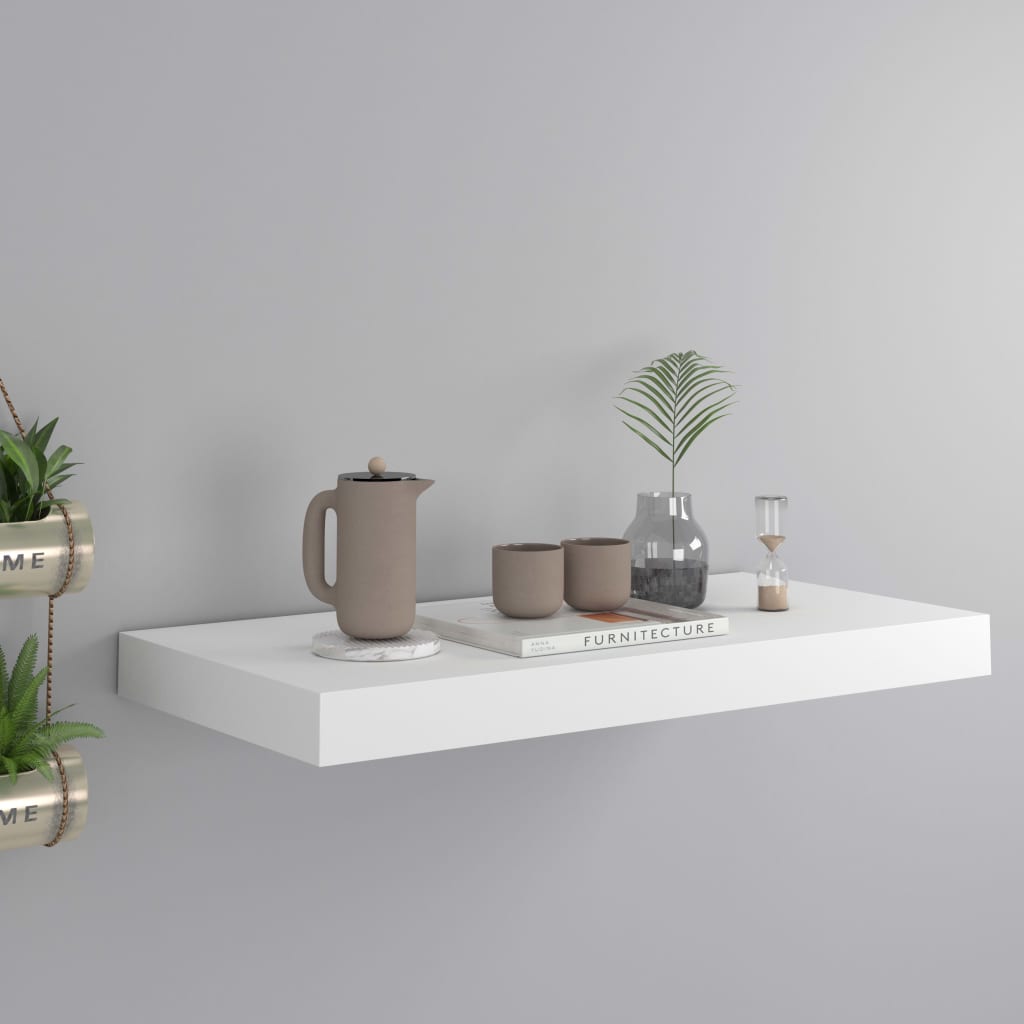 Estante flotante de pared mdf blanco 50x23x3,8 cm