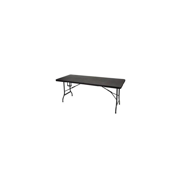 Mesa plegable - imitación madera - 180 x 75 x 74 cm