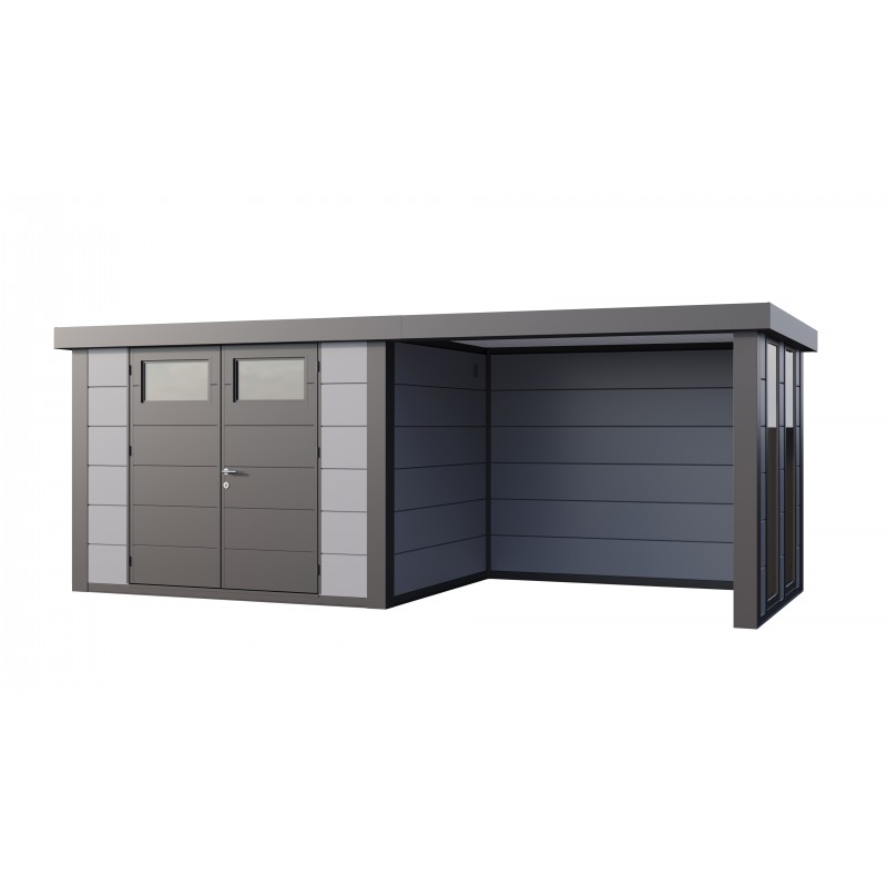 Caseta jardin nh7 c apoyo e ventanas a derecha | gris claro | novo habitat