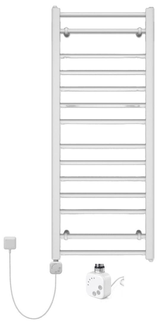 Toallero combi (agua 373w(dt=50k) +termostato 300w)blanco 122x40cm