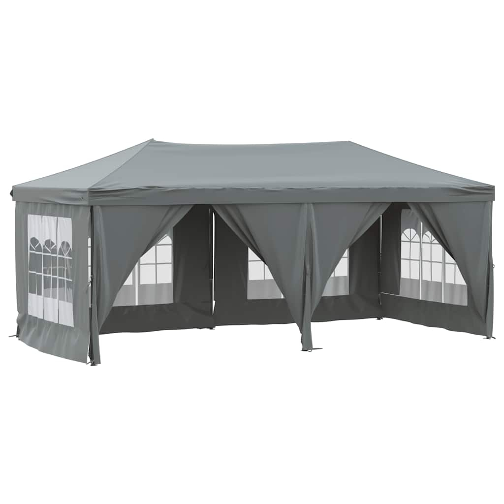 vidaXL carpa para fiestas plegable con paredes gris antracita 3x6 m