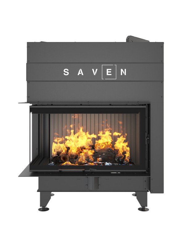 Chimenea de esquina black insert ap izquierda energy up 85x50x47-17,0 kweco