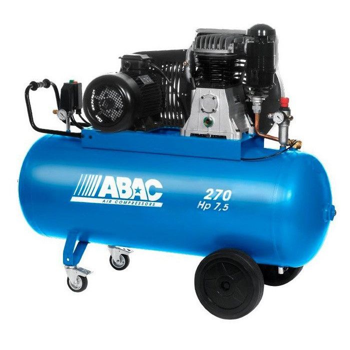 Abac - compresor de pistones biestadio 400 v tri 270 l 54 m3/h 7.5 cv con r