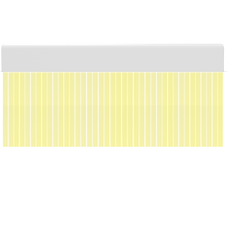 Cortina para puertas de PVC wave amarillo translucido / 120 x 220