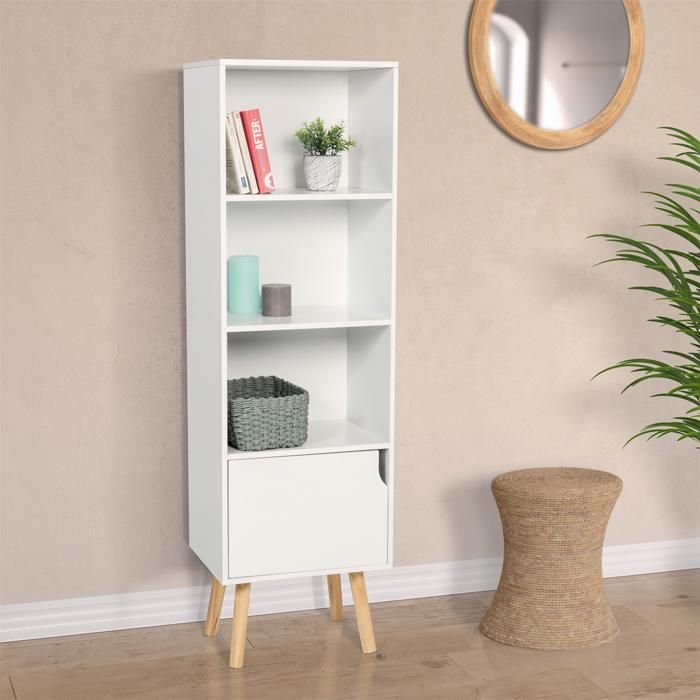 Biblioteca columna blanca - 40x30x130 cm