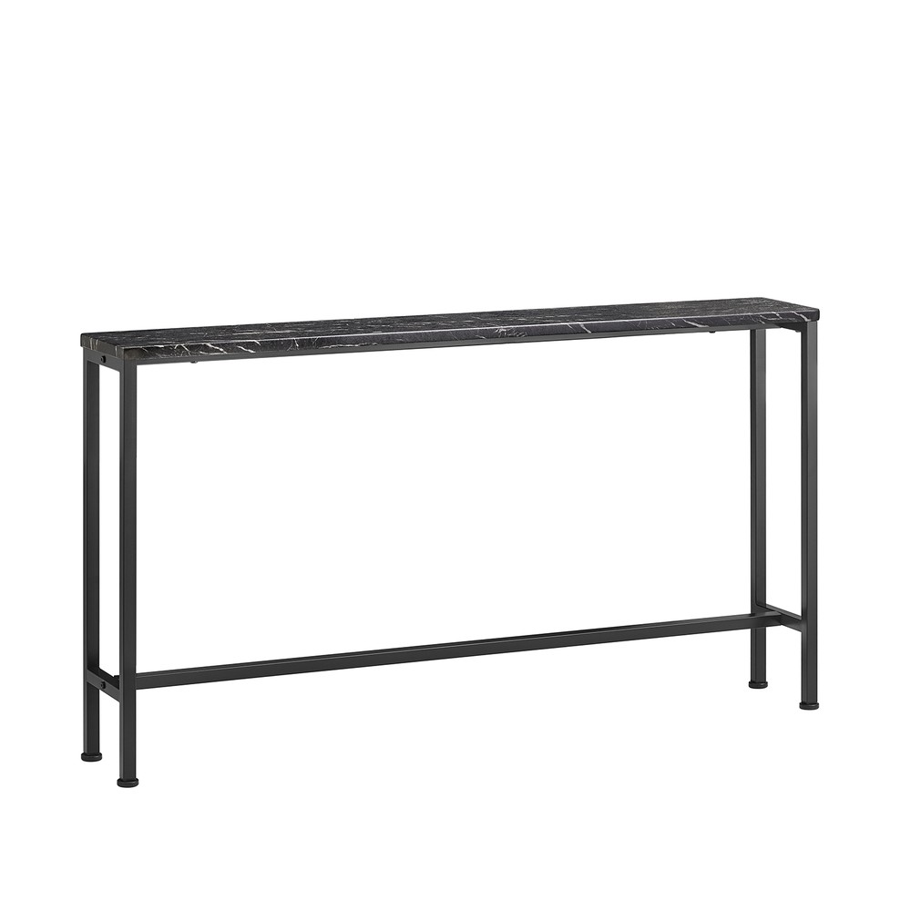 Consola recibidor estrecha negro 120x20x65cm