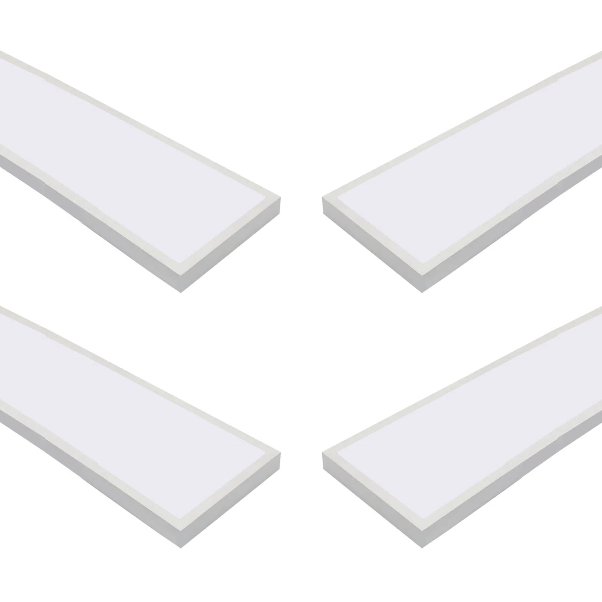 4x panel LED retroiluminado superficie 120x30 cm, 60w 5000lm, blanco 6000k