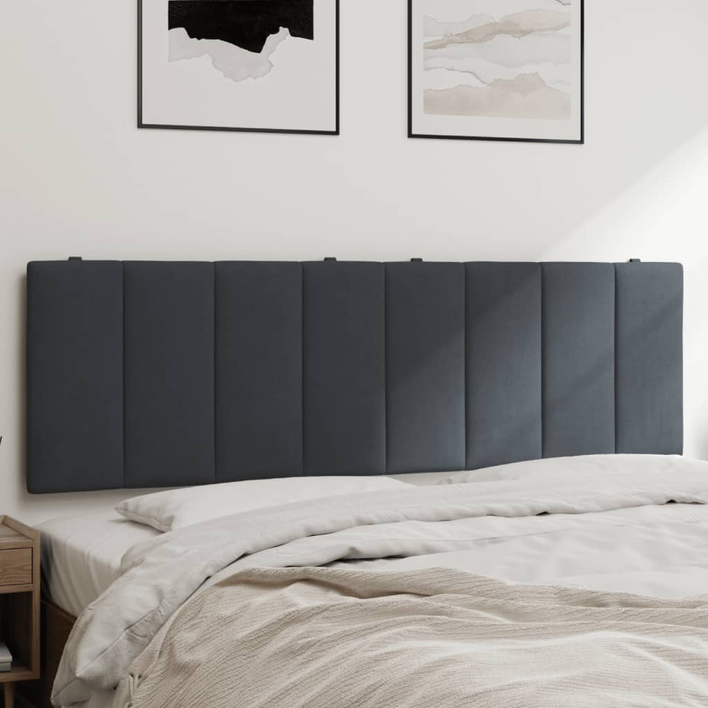 Cabecero de cama acolchado terciopelo gris oscuro 160 cm eso3007