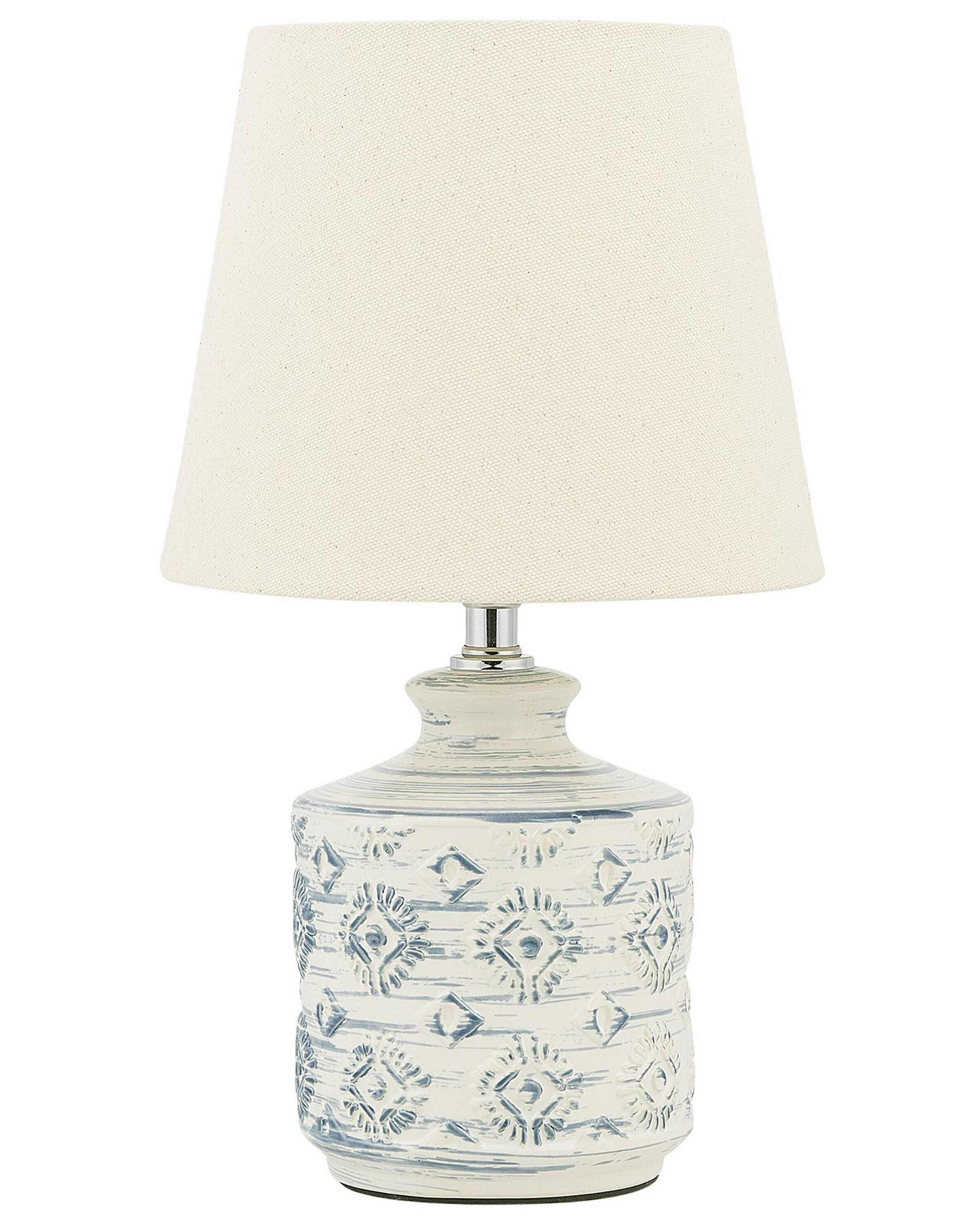 Lámpara de mesa rosanna cerámica beige