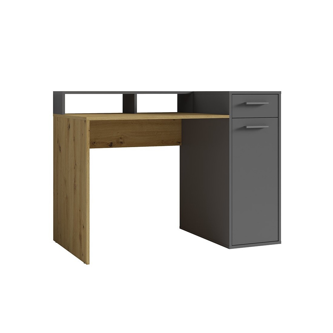 Escritorio office con cajón de almacenamiento y soporte para pantalla - col