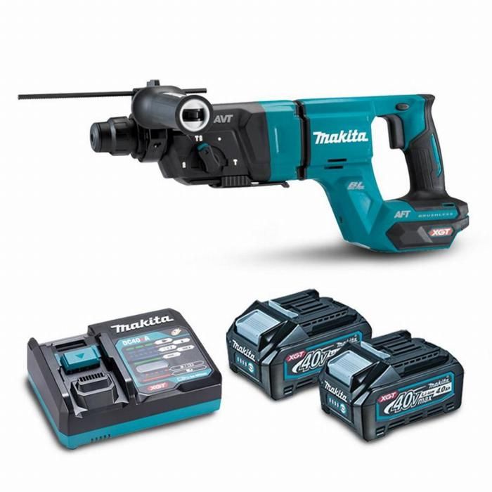 Taladro percutor sds+ 40v max 28 mm 2.9j Makita 2 bateriasbl4040 - hr007gm2