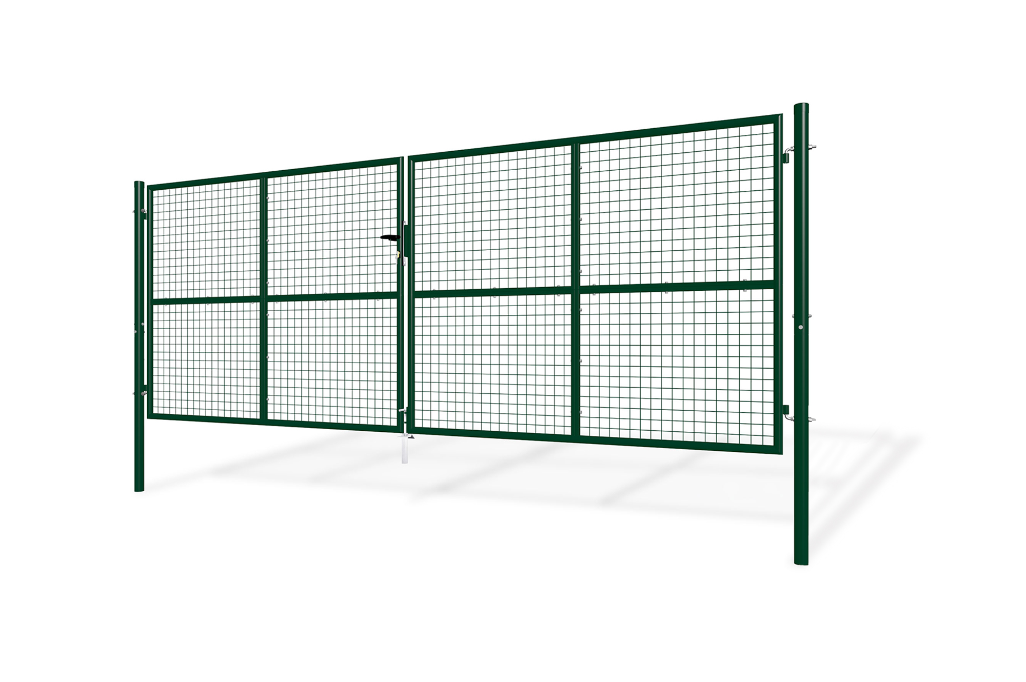 Cancela batiente de malla oLGa 4m a.150cm + cancela verde de 1m a.150cm