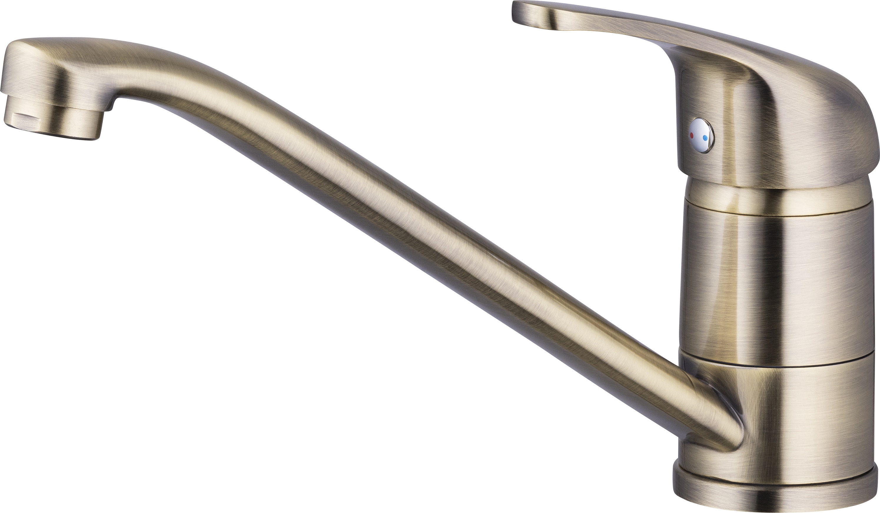 Grifo de fregadero nf latón cepillado tilt