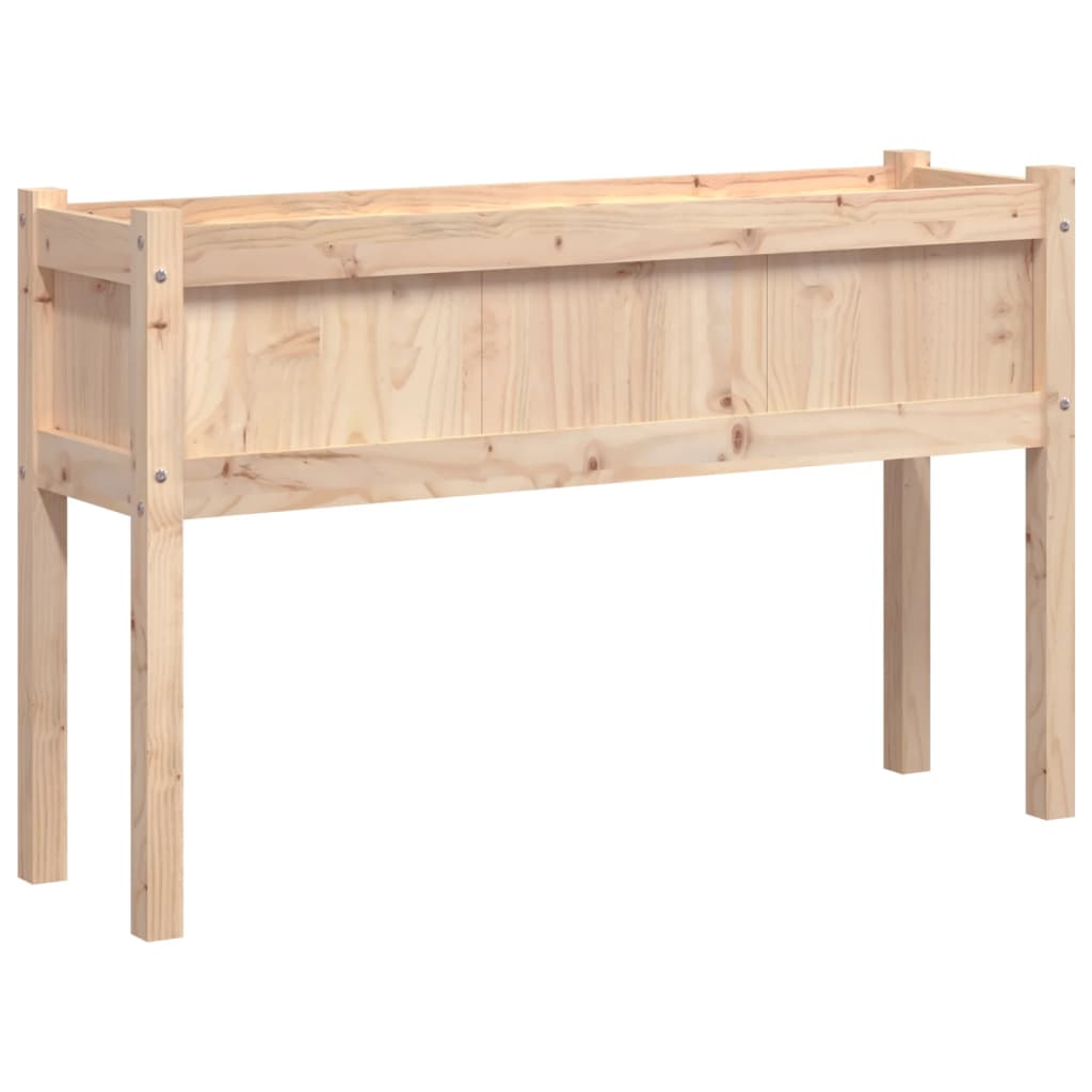 vidaXL jardinera con patas madera maciza de pino 110x31x70 cm