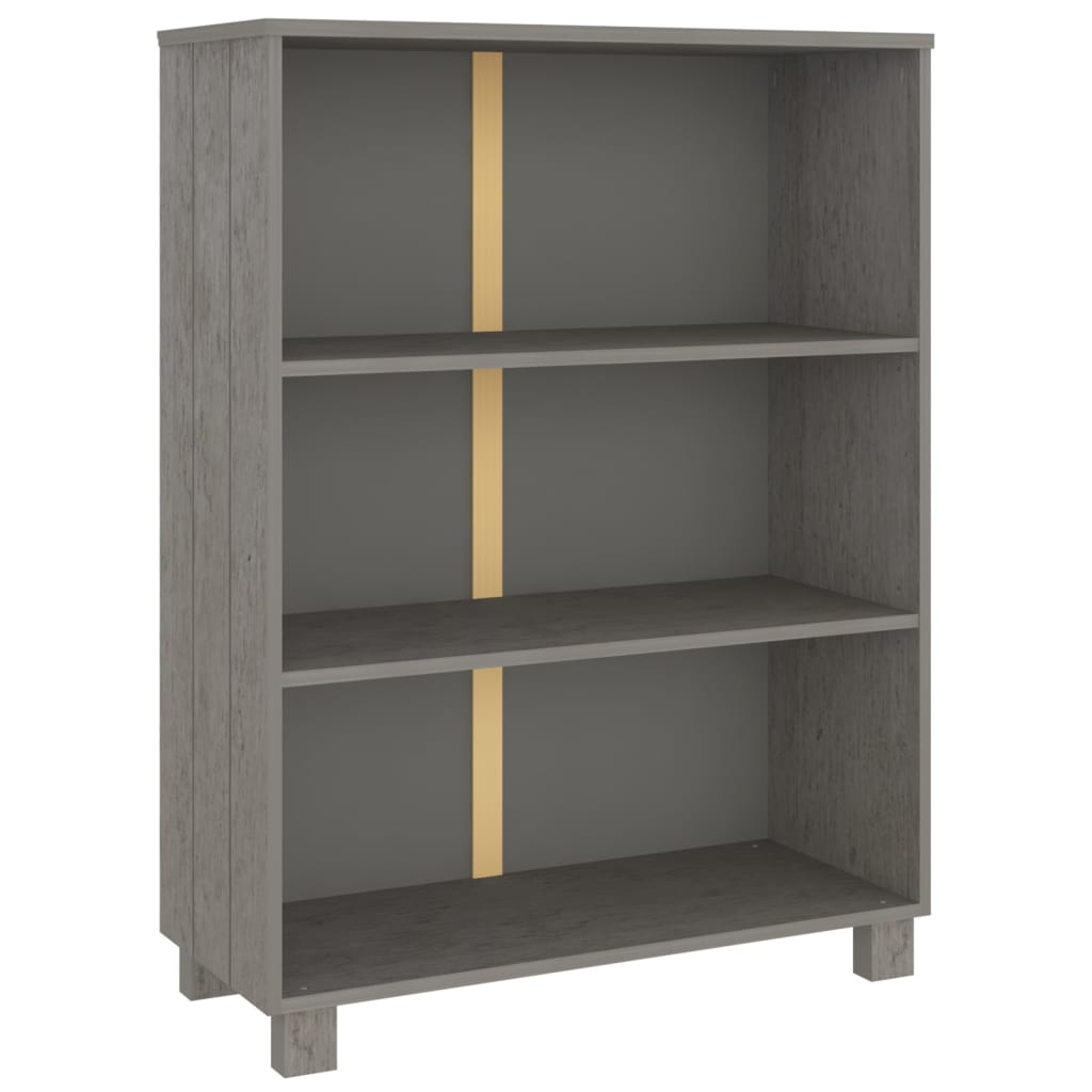 vidaXL estantería hamar madera maciza pino gris claro 85x35x112 cm
