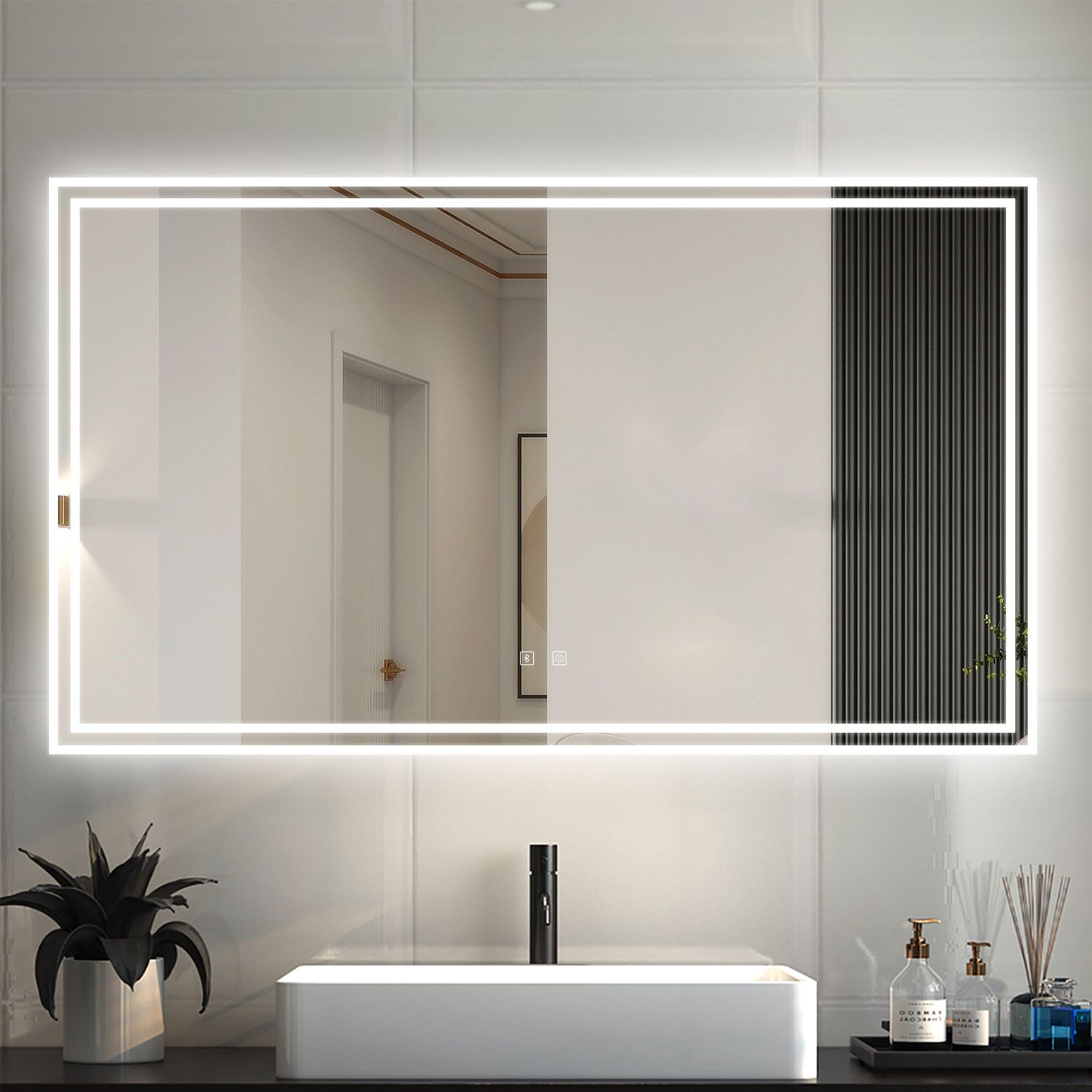 Espejo de baño LED 140×80cm＋bluetooth＋antivaho