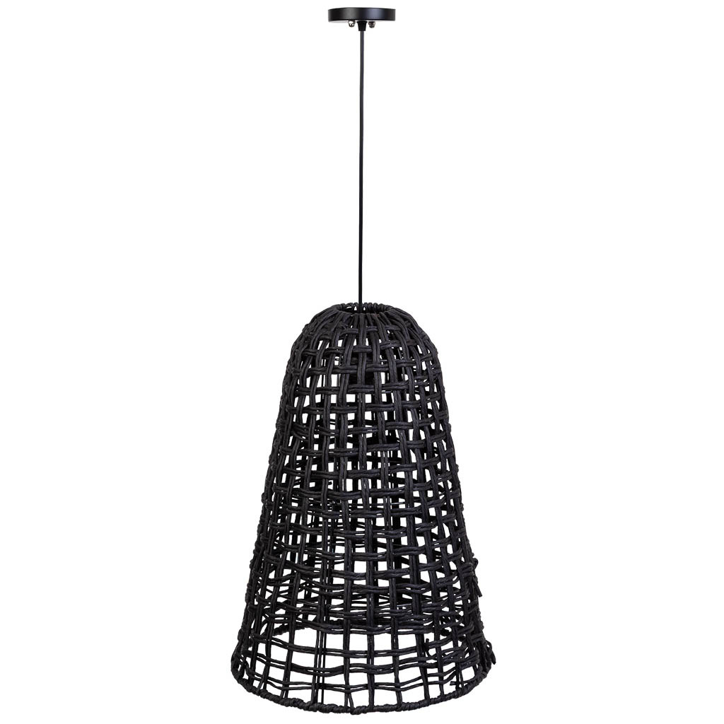 Lámpara de techo de papel negro, d40x56h cm