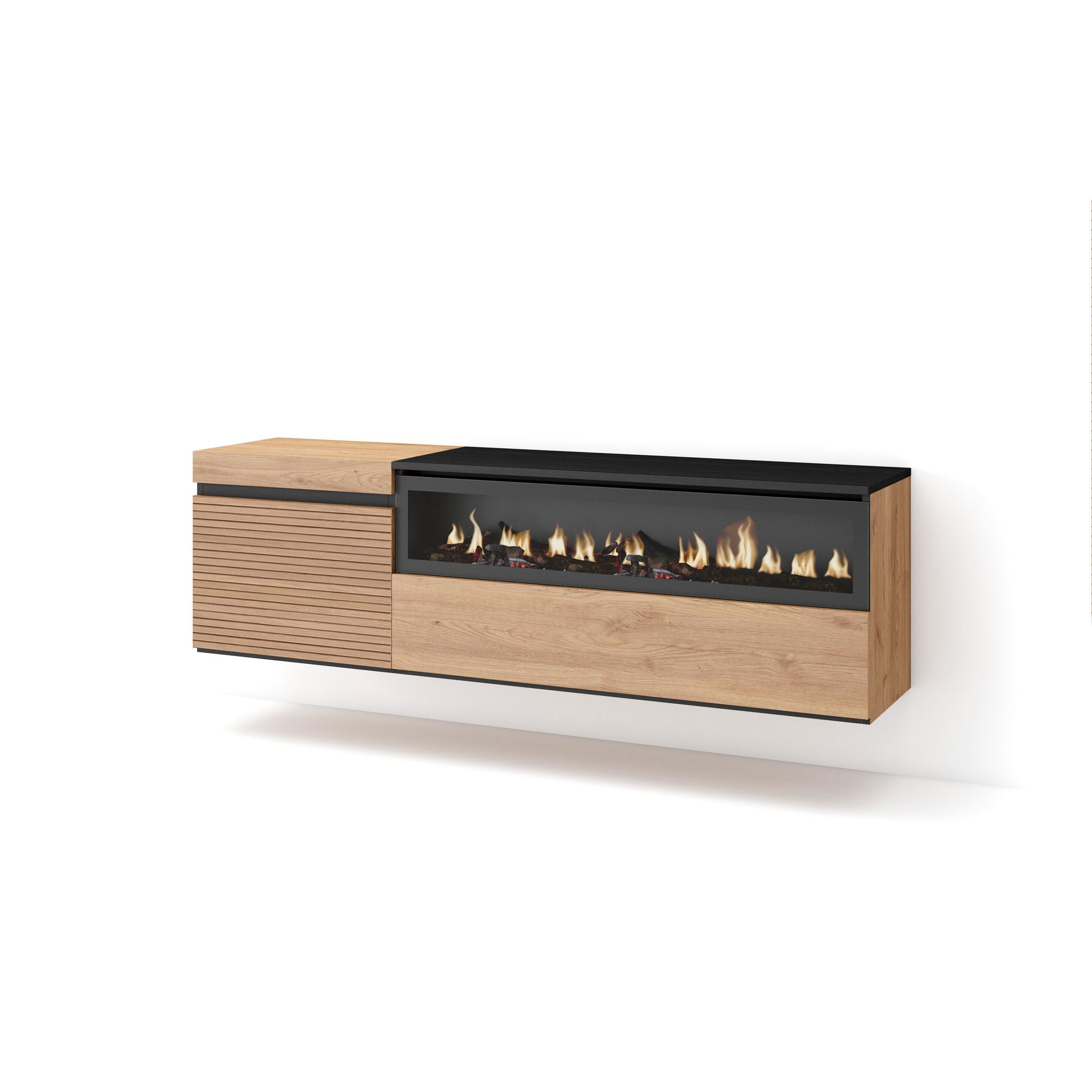 Mueble tv, televisión, chimenea eléctrica, colgado, suspendido rf3305