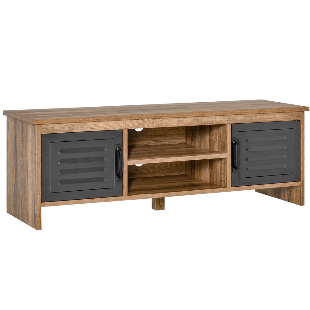 Mueble de tv 109x35x38 cm color marrón Homcom, hogar - muebles de salón