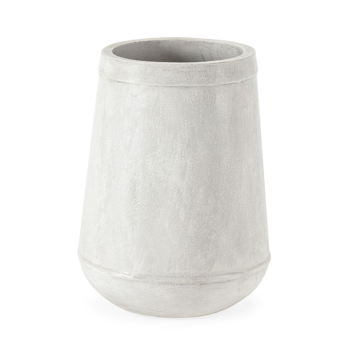Macetero 40x40x60 fibrocemento blanco terrazo