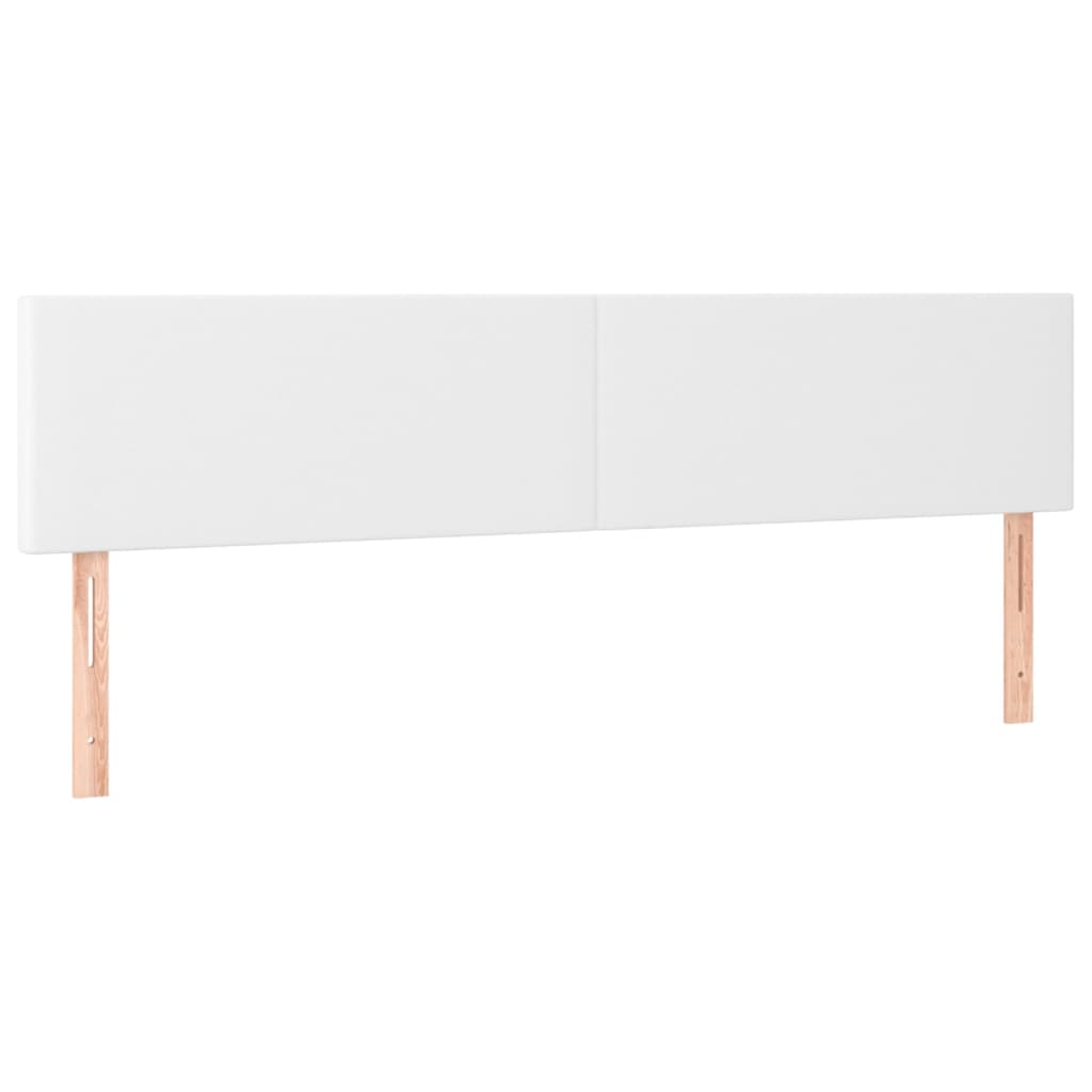 vidaXL cabecero con LED cuero sintético blanco 180x5x78/88 cm