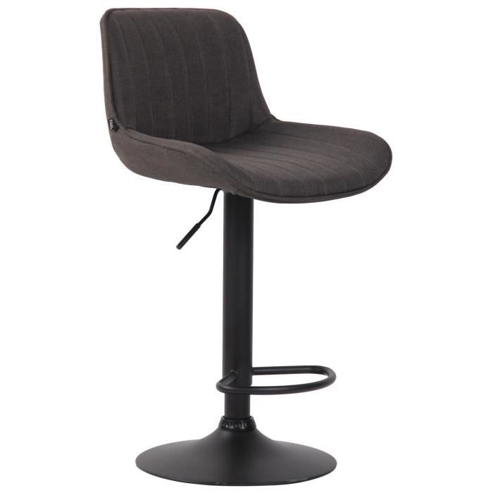 Taburete de bar ajustable - tela gris oscuro