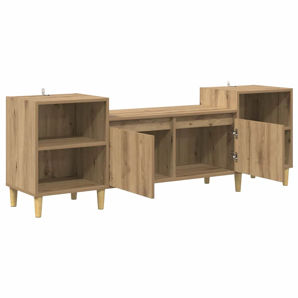 Mueble de tv rectangular rústico para salón práctico espacio