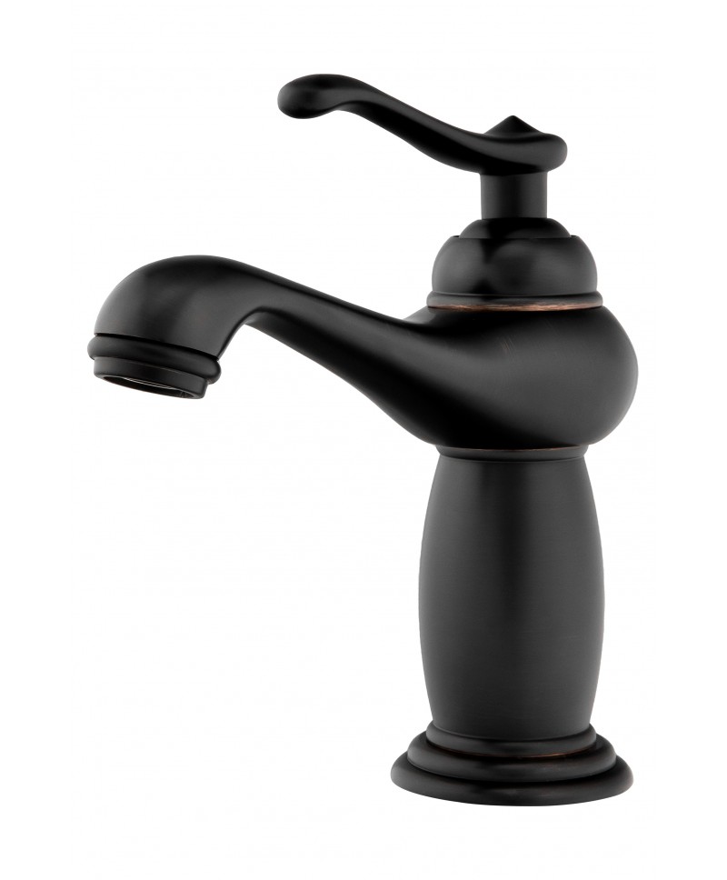 Grifo lavabo monomando retro, negro