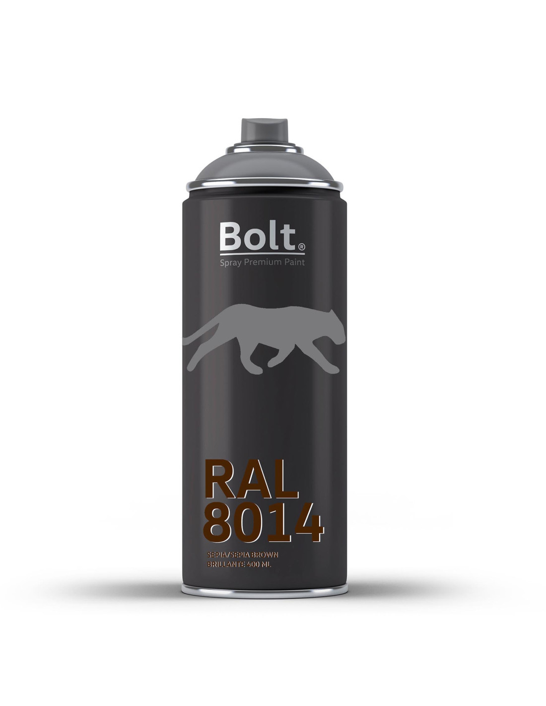 Spray bolt premium acrilico brillante ral 400 ml (ral 8014 sepia)