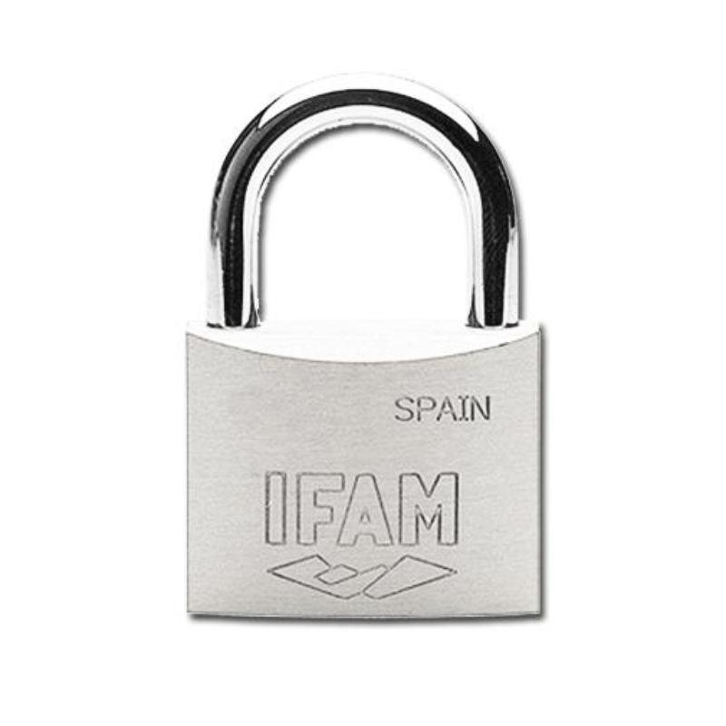 Candado de acero inoxidable ifam an 40 con llaves iguales 084005