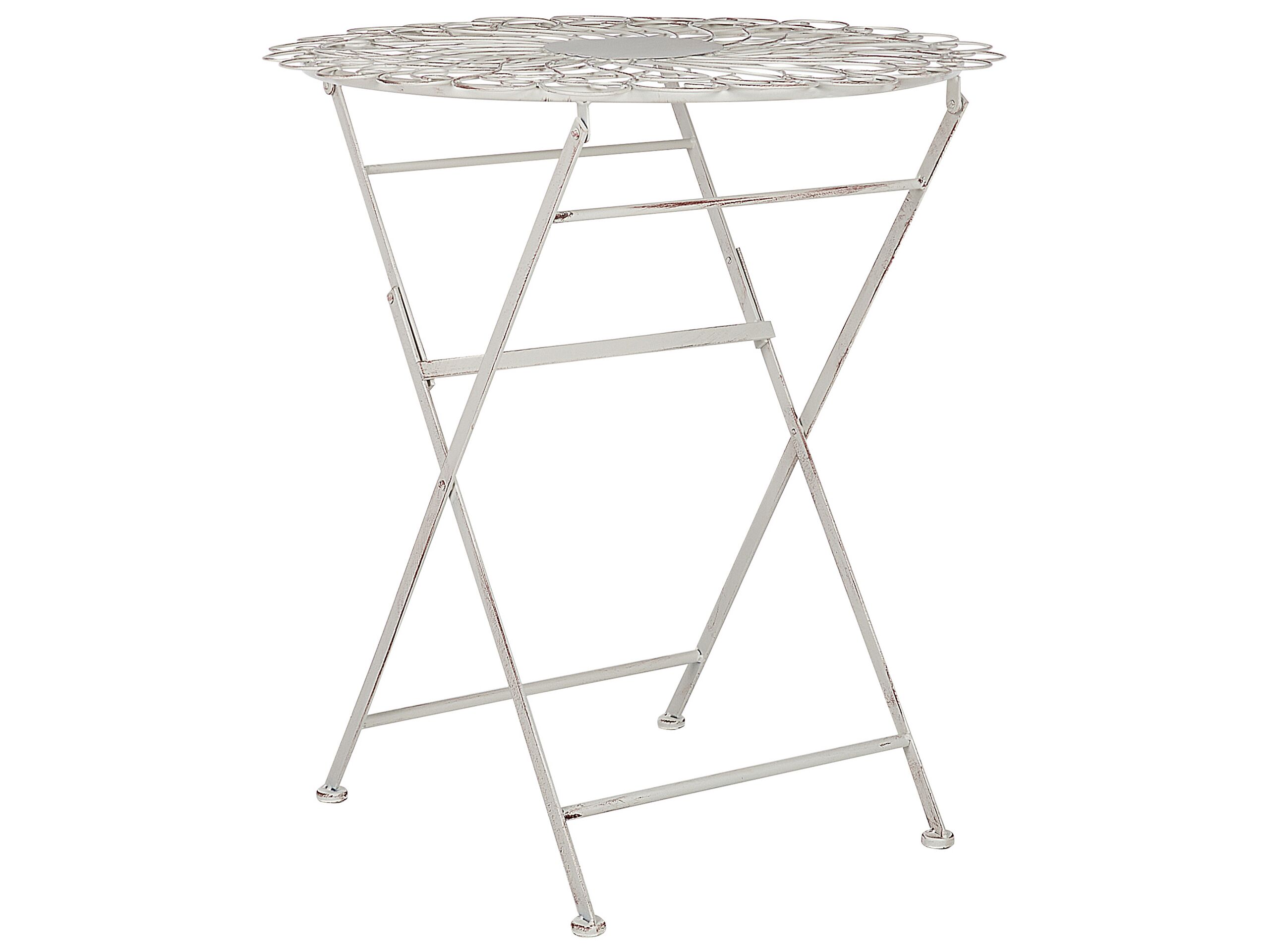 Mesa de balcón stiffe 70 cm 70 cm metal blanco