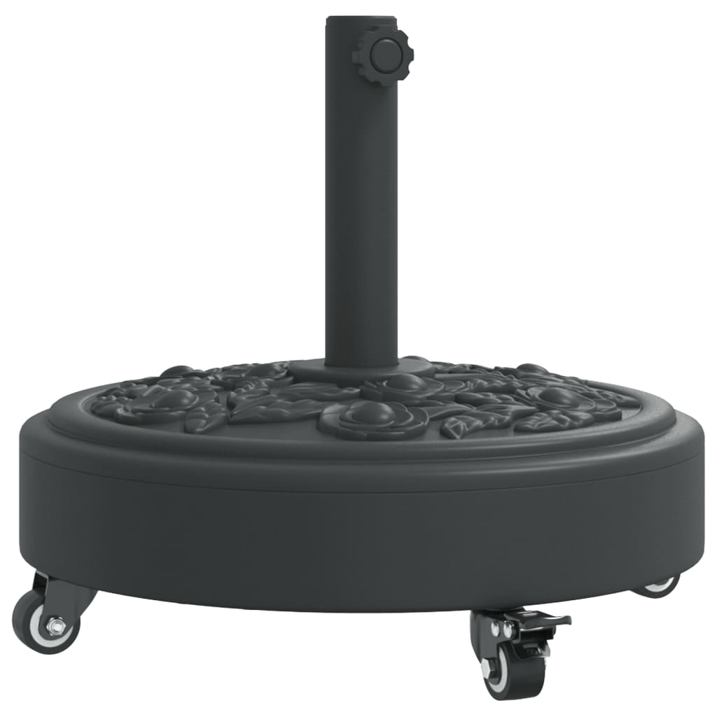 vidaXL base sombrilla redonda ruedas para mástiles ø38 / 48 mm 27 kg