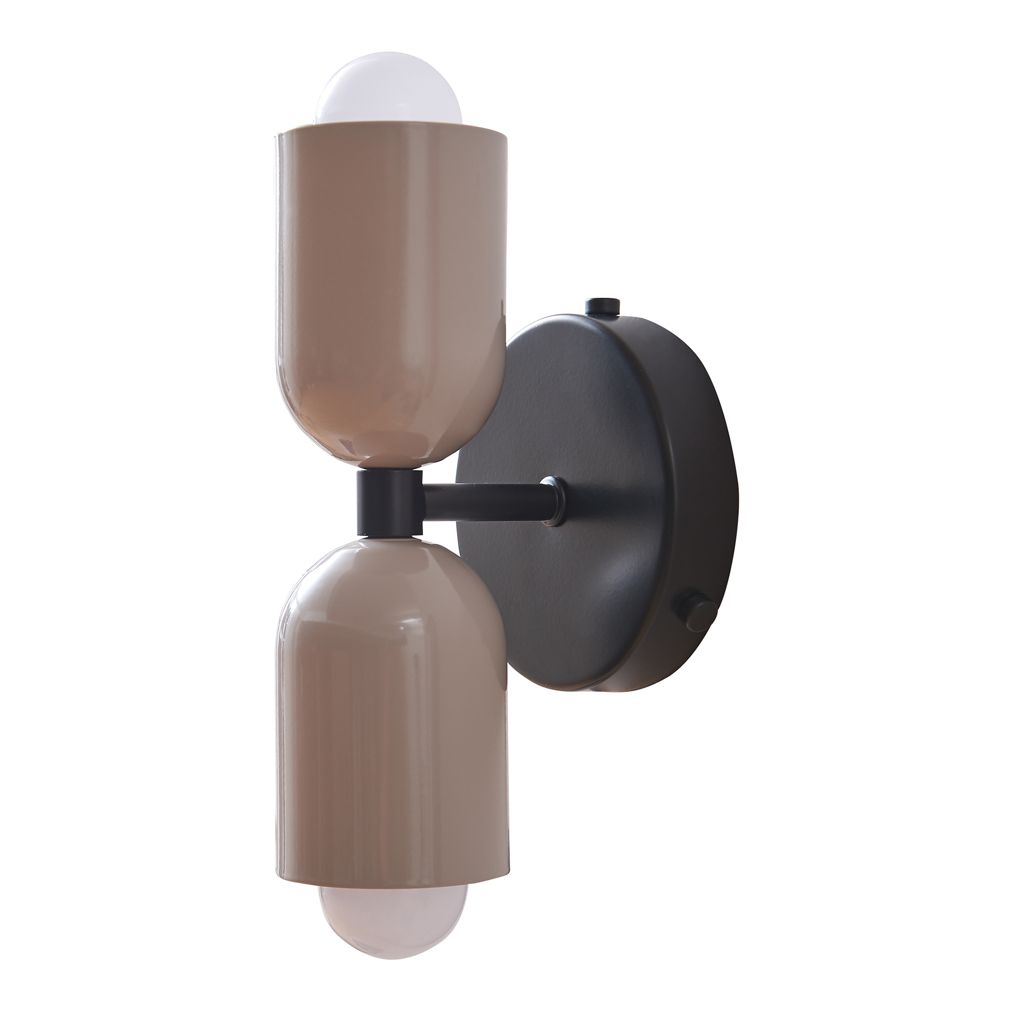 Lámpara de pared trorlos 2 pantallas E27 metal 22x12x12 cm blanco lechoso