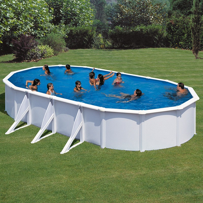 piscina gre ovalada kitprov738 atlantis color blanca