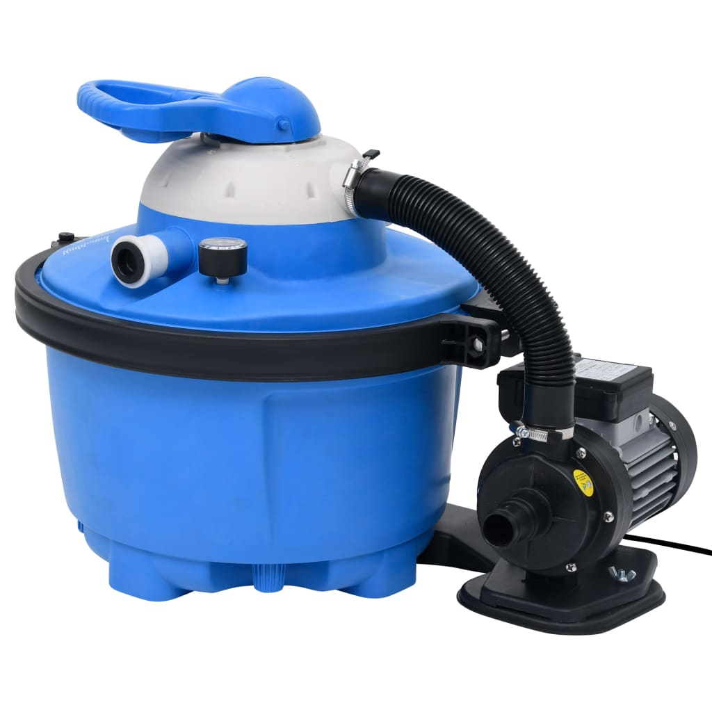 vidaXL bomba filtro arena azul y negra 385x620x432 mm 200 w 25 l